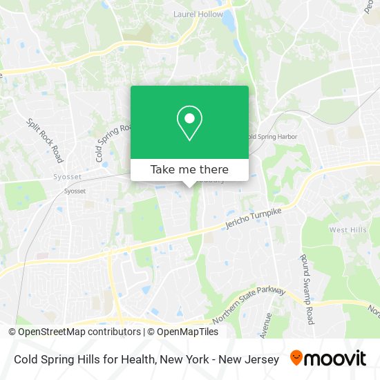 Cold Spring Hills for Health map