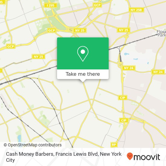 Cash Money Barbers, Francis Lewis Blvd map