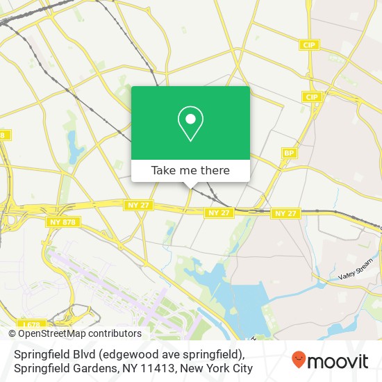 Mapa de Springfield Blvd (edgewood ave springfield), Springfield Gardens, NY 11413