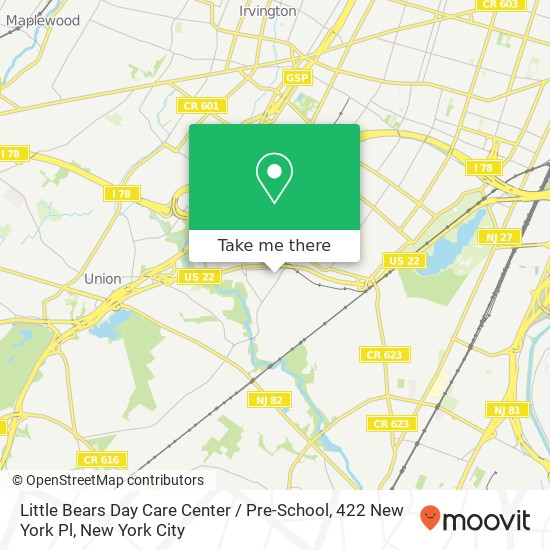 Mapa de Little Bears Day Care Center / Pre-School, 422 New York Pl