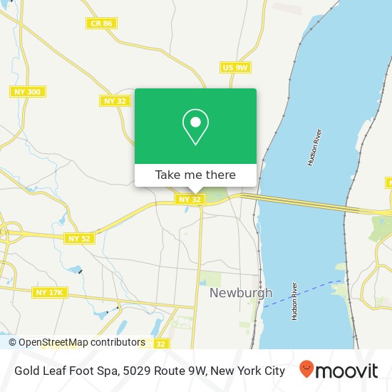 Mapa de Gold Leaf Foot Spa, 5029 Route 9W