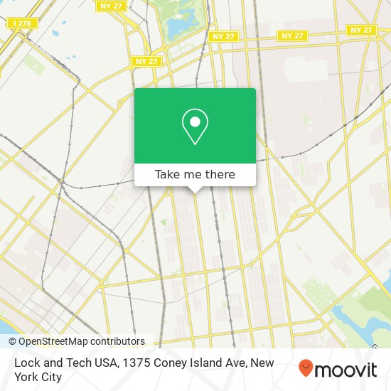 Mapa de Lock and Tech USA, 1375 Coney Island Ave