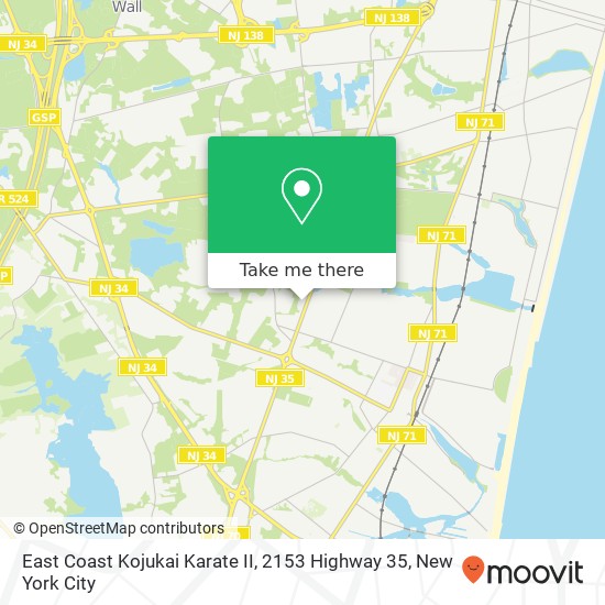 East Coast Kojukai Karate II, 2153 Highway 35 map