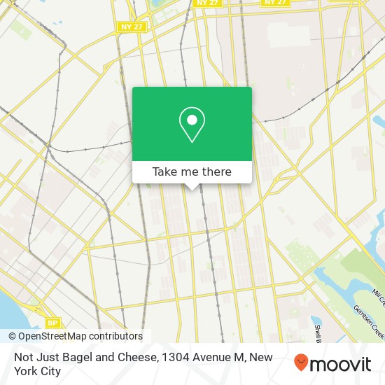 Not Just Bagel and Cheese, 1304 Avenue M map