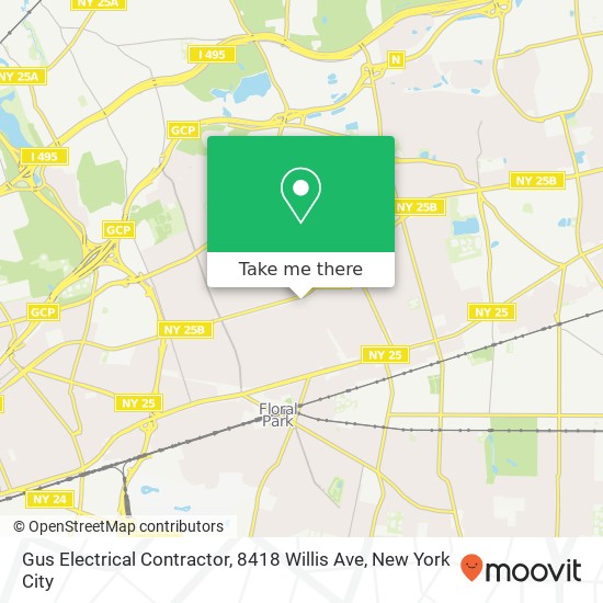 Mapa de Gus Electrical Contractor, 8418 Willis Ave