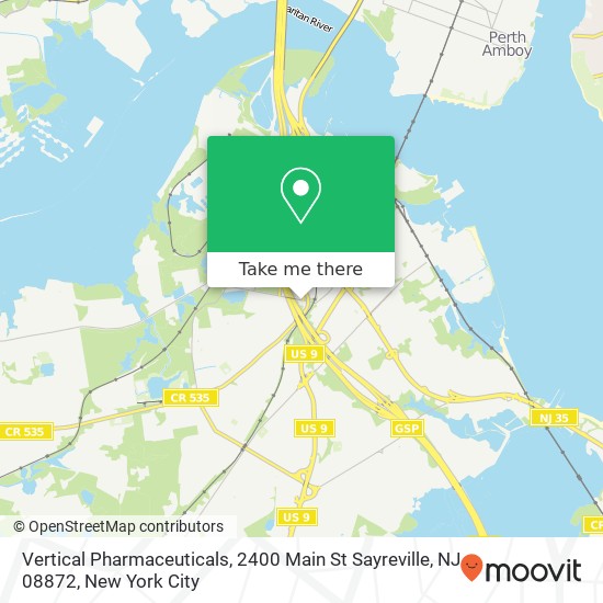 Vertical Pharmaceuticals, 2400 Main St Sayreville, NJ 08872 map