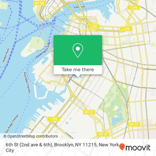 6th St (2nd ave & 6th), Brooklyn, NY 11215 map