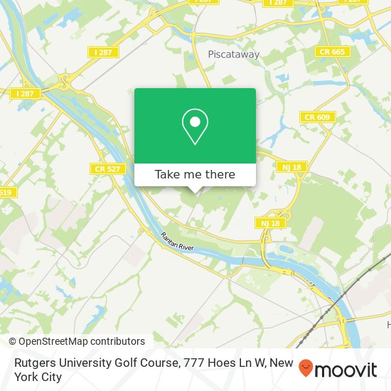 Mapa de Rutgers University Golf Course, 777 Hoes Ln W