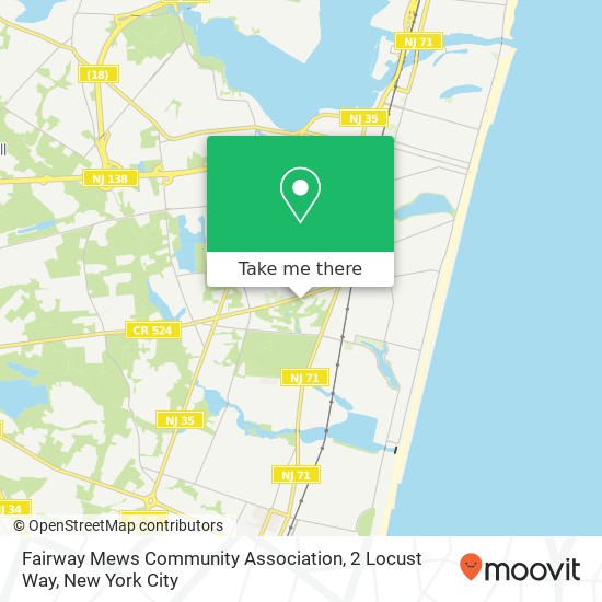 Mapa de Fairway Mews Community Association, 2 Locust Way