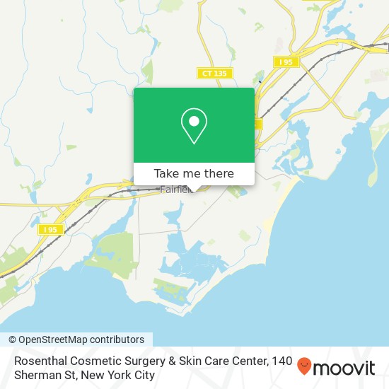Mapa de Rosenthal Cosmetic Surgery & Skin Care Center, 140 Sherman St