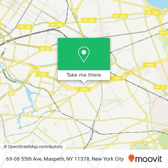 Mapa de 69-08 55th Ave, Maspeth, NY 11378
