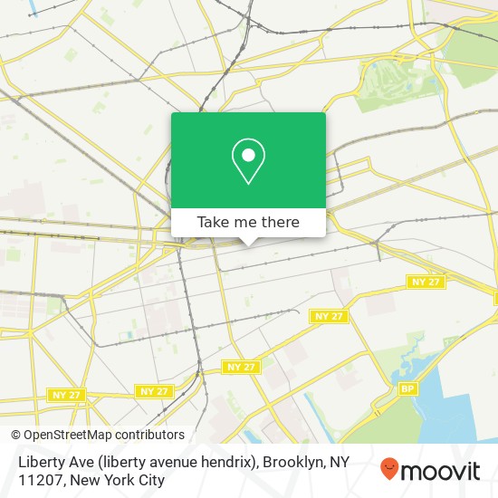 Mapa de Liberty Ave (liberty avenue hendrix), Brooklyn, NY 11207