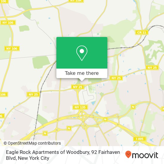 Mapa de Eagle Rock Apartments of Woodbury, 92 Fairhaven Blvd