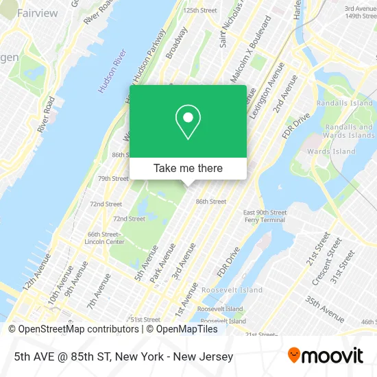 5th AVE @ 85th ST map