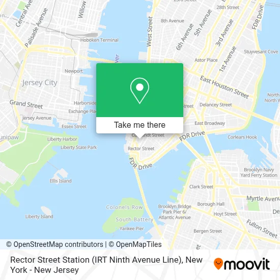 Rector Street Station (IRT Ninth Avenue Line) map