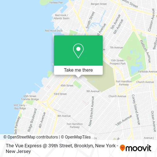 The Vue Express @ 39th Street, Brooklyn map