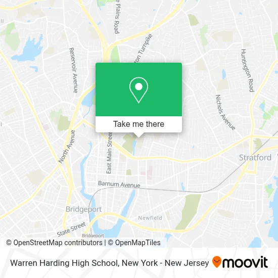 Warren Harding High School map