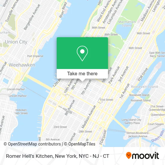 Mapa de Romer Hell's Kitchen, New York