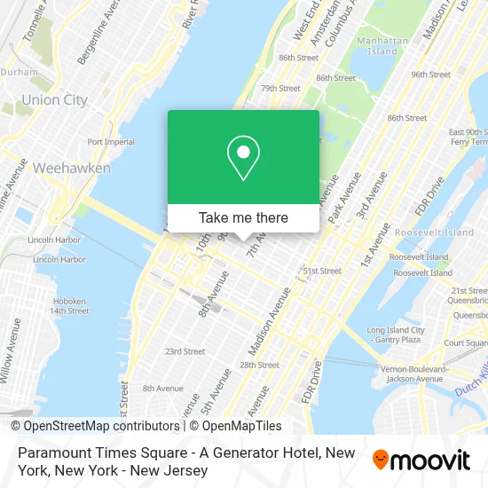 Paramount Times Square - A Generator Hotel, New York map