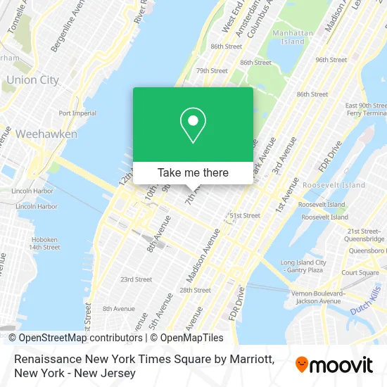 Renaissance New York Times Square by Marriott map