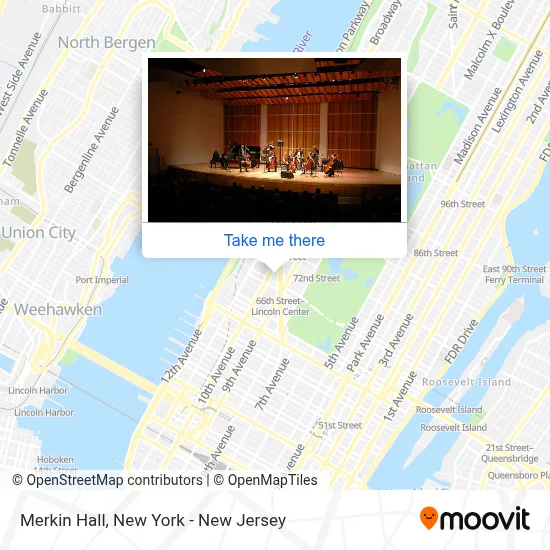 Merkin Hall map