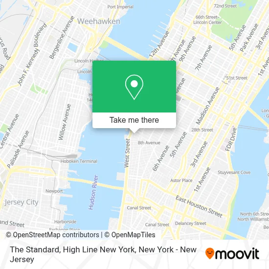 The Standard, High Line New York map