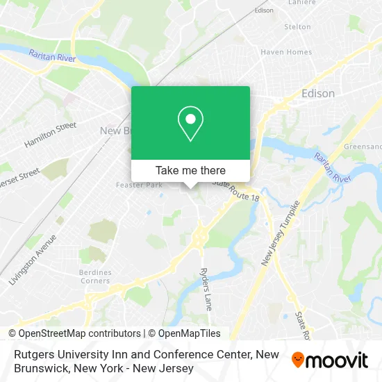 Rutgers University Inn and Conference Center, New Brunswick map