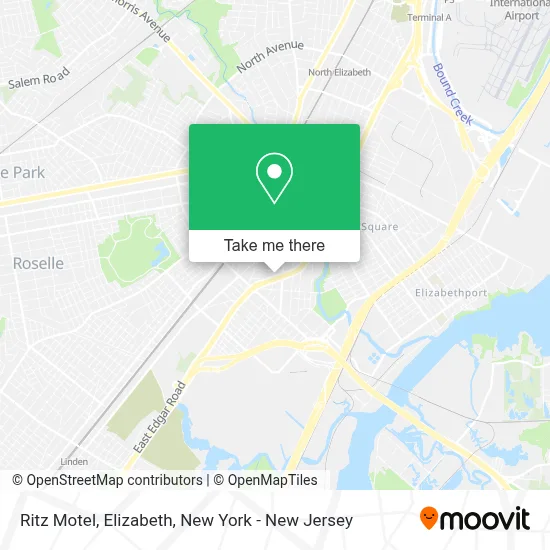 Ritz Motel, Elizabeth map