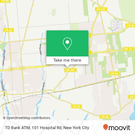 Mapa de TD Bank ATM, 101 Hospital Rd