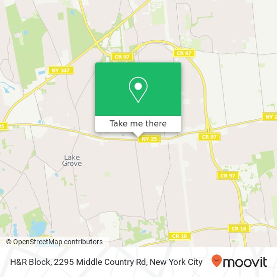 Mapa de H&R Block, 2295 Middle Country Rd