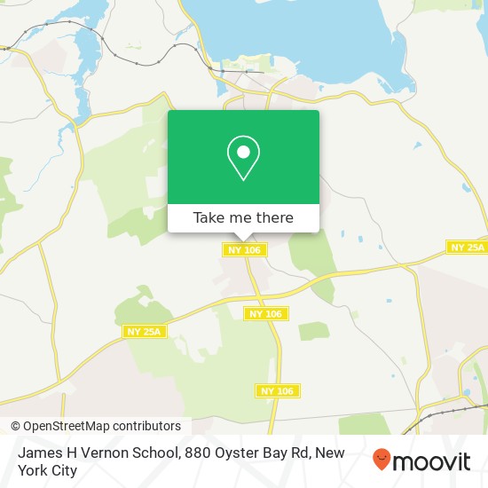 Mapa de James H Vernon School, 880 Oyster Bay Rd