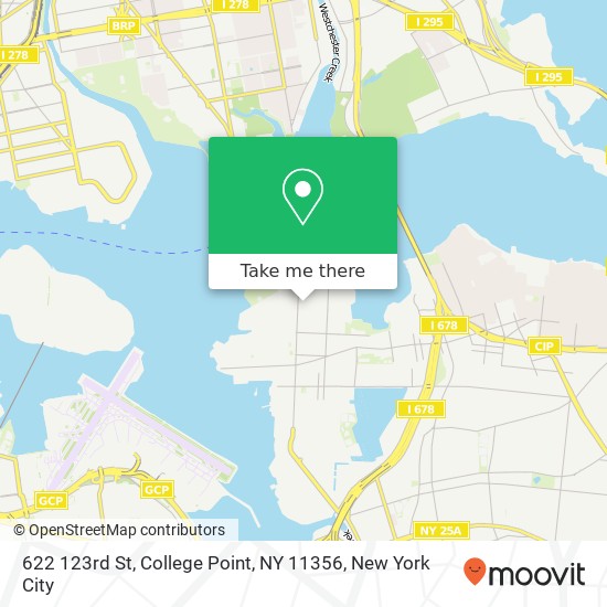 Mapa de 622 123rd St, College Point, NY 11356