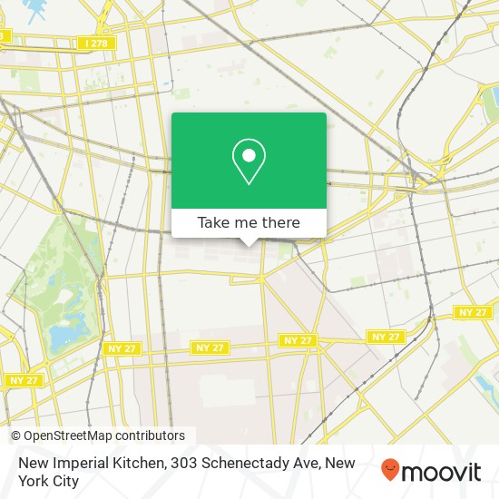 Mapa de New Imperial Kitchen, 303 Schenectady Ave
