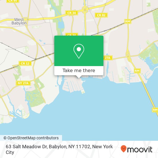 63 Salt Meadow Dr, Babylon, NY 11702 map
