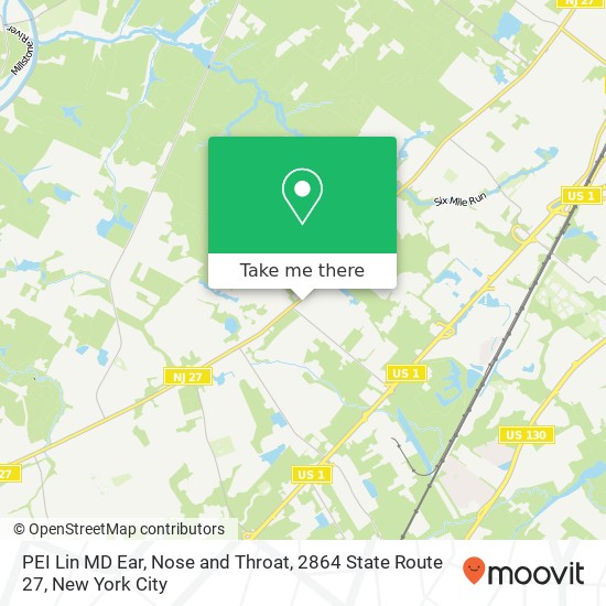 PEI Lin MD Ear, Nose and Throat, 2864 State Route 27 map