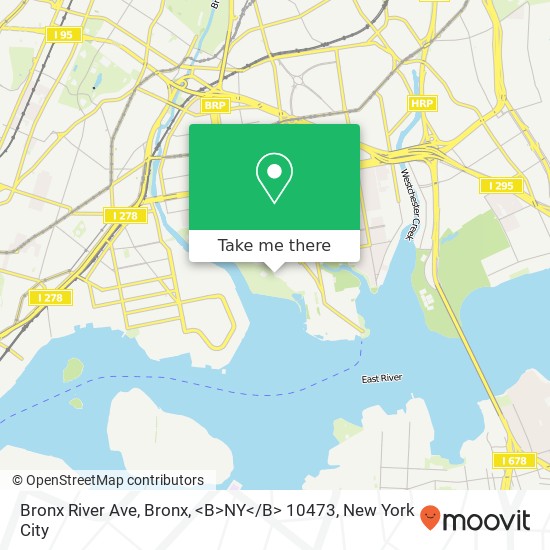 Bronx River Ave, Bronx, <B>NY< / B> 10473 map