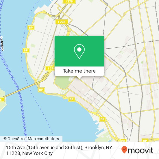 15th Ave (15th avenue and 86th st), Brooklyn, NY 11228 map