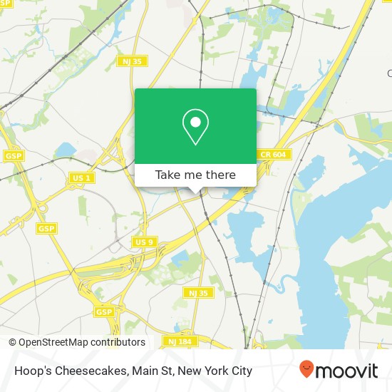 Mapa de Hoop's Cheesecakes, Main St