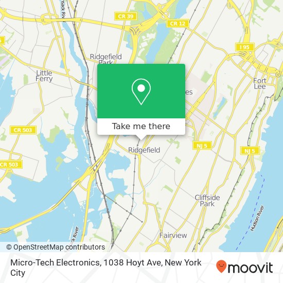 Mapa de Micro-Tech Electronics, 1038 Hoyt Ave