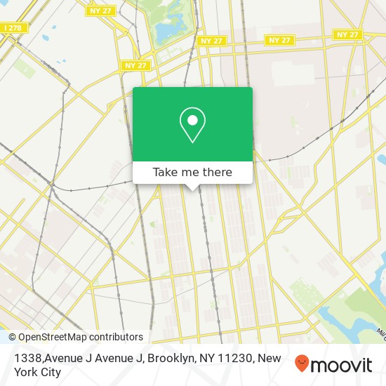 Mapa de 1338,Avenue J Avenue J, Brooklyn, NY 11230