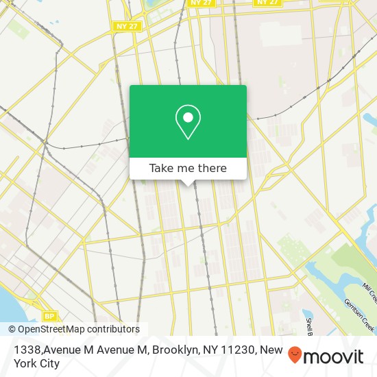 Mapa de 1338,Avenue M Avenue M, Brooklyn, NY 11230