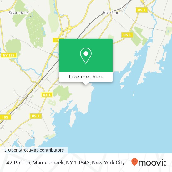 Mapa de 42 Port Dr, Mamaroneck, NY 10543