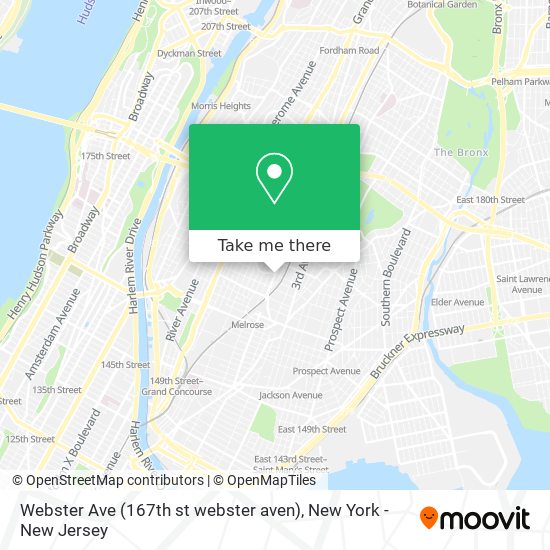 Webster Ave (167th st webster aven) map