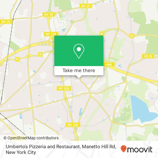 Mapa de Umberto's Pizzeria and Restaurant, Manetto Hill Rd