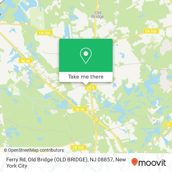 Mapa de Ferry Rd, Old Bridge (OLD BRIDGE), NJ 08857