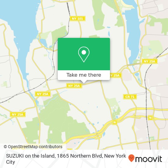 SUZUKI on the Island, 1865 Northern Blvd map