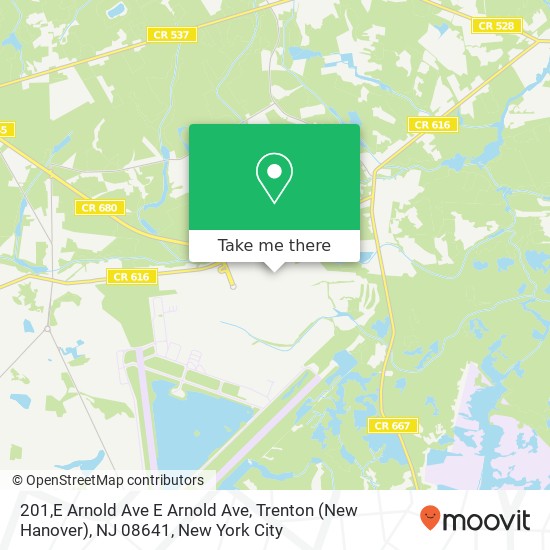 Mapa de 201,E Arnold Ave E Arnold Ave, Trenton (New Hanover), NJ 08641