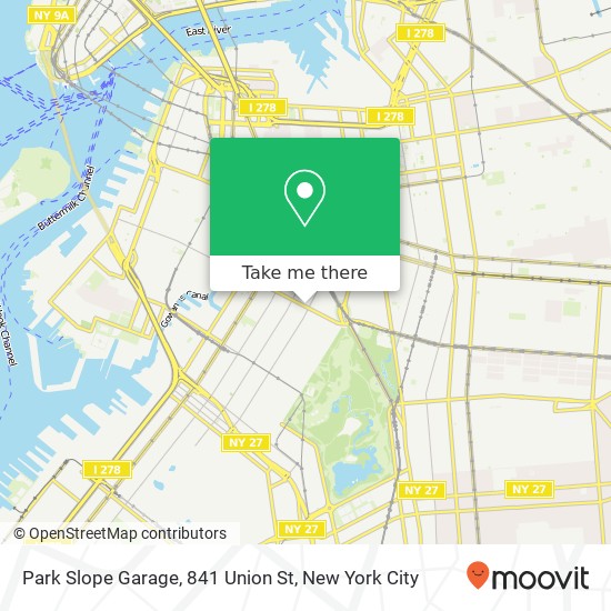 Park Slope Garage, 841 Union St map