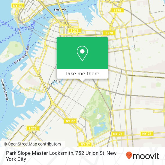 Park Slope Master Locksmith, 752 Union St map