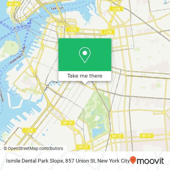 Ismile Dental Park Slope, 857 Union St map